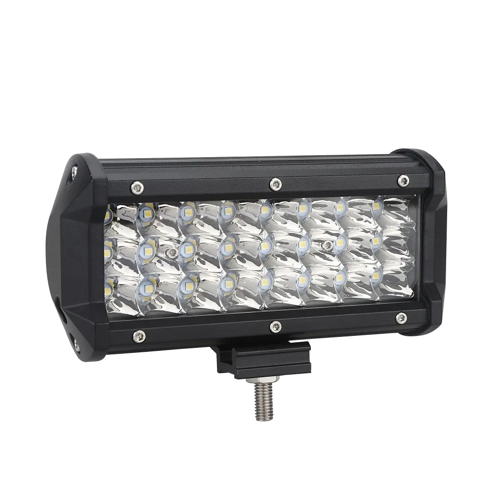 1pcs 7" 72W Spot LED Work Light Bar 12V 24V Offroad LED Light Bar Car