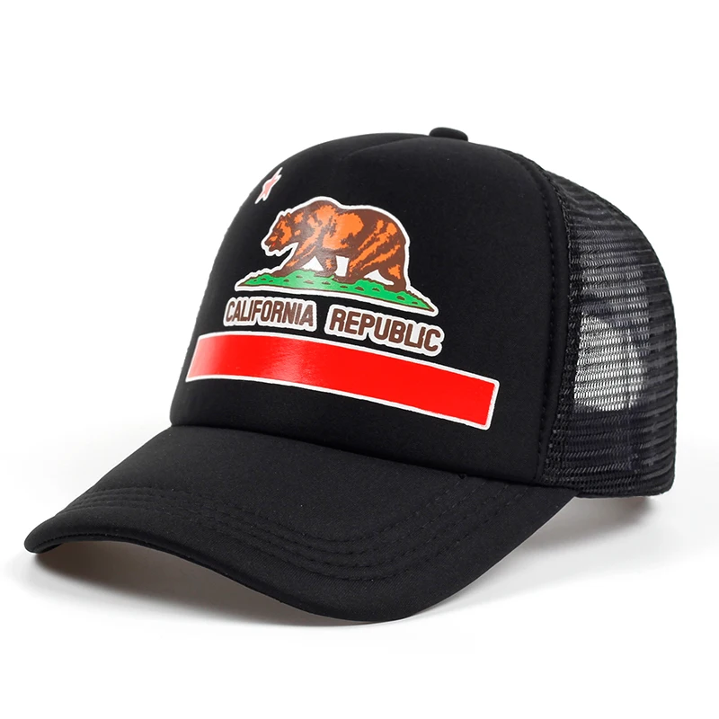 rucker шляпа Калифорния флаг Snapback, летнее Сетчатое платье Кепки Ретро California Love Винтаж медведь California Republic Топ Кепки