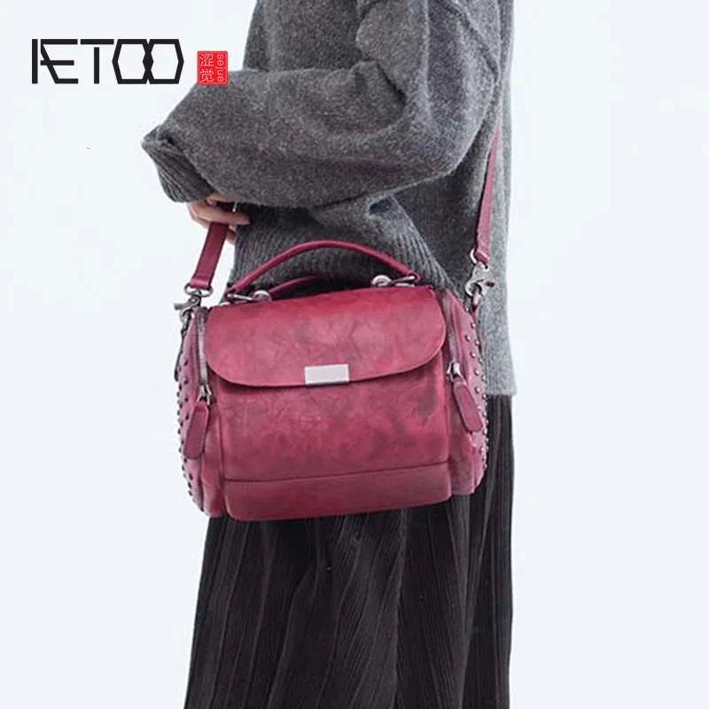 

EUMOAN 2020 new handmade vintage suede leather casual wild soft leather Messenger bag