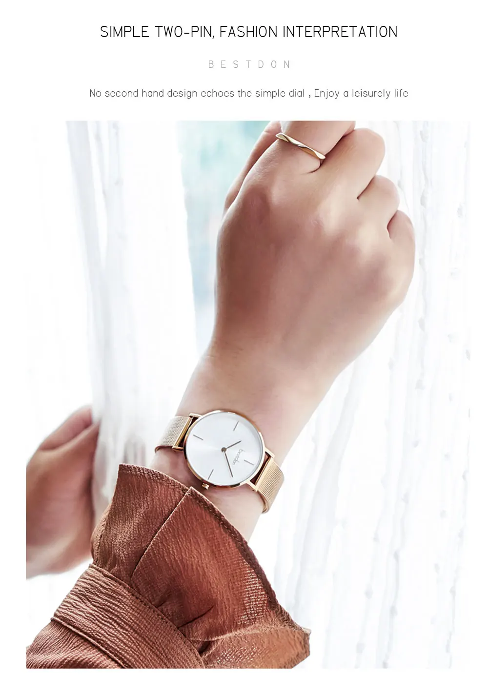 Bestdon женские часы Роскошные брендовые модные женские часы водостойкие Женские кварцевые наручные часы маленькие дамы часы из розового