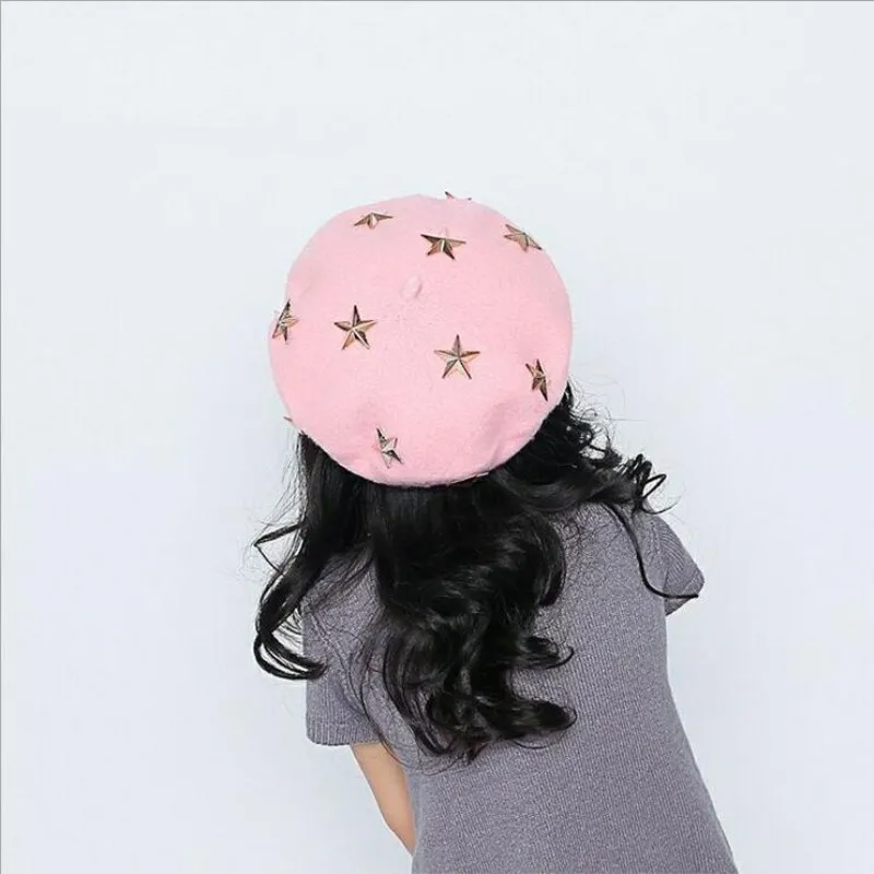 Seioum Berets for Baby Girl 2018 New Children Autumn winter wool Beret