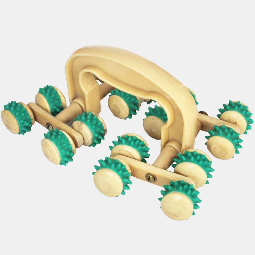Деревянный 16 роликовый уход за деревом расслабляющий массаж рельеф массажер массаж ног Луноход расслабить ноги, спина, руки