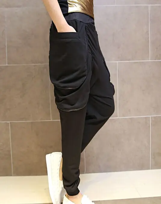 Новая мужская одежда Metrosexual брюки сагги мода мульти карман джинсы личность шаровары штаны Мужской висит промежность брюки для девочек