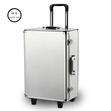 Luxury Aluminum Magnesium Alloy Trolley Luggage Men Business Full Metal Suitcase Bag Women Box Wheels Travel Case Brand Toolbox