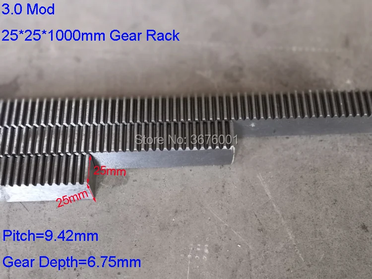 3M 3.0 Mod 25*25*1000 mm Mold Spur Gear Rack Precision CNC Straight teeth Toothed rack | Обустройство дома