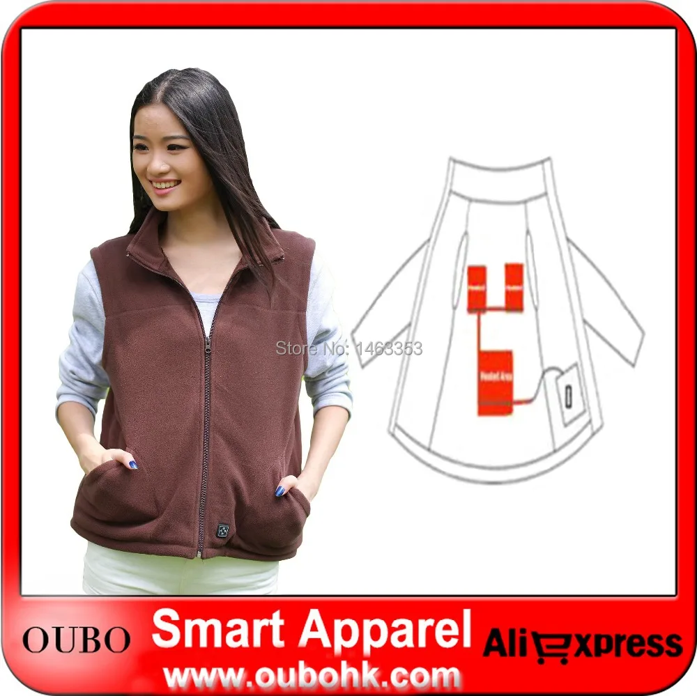 Heated Clothing Women's Electric Heating Vest Winter Autumn Polar