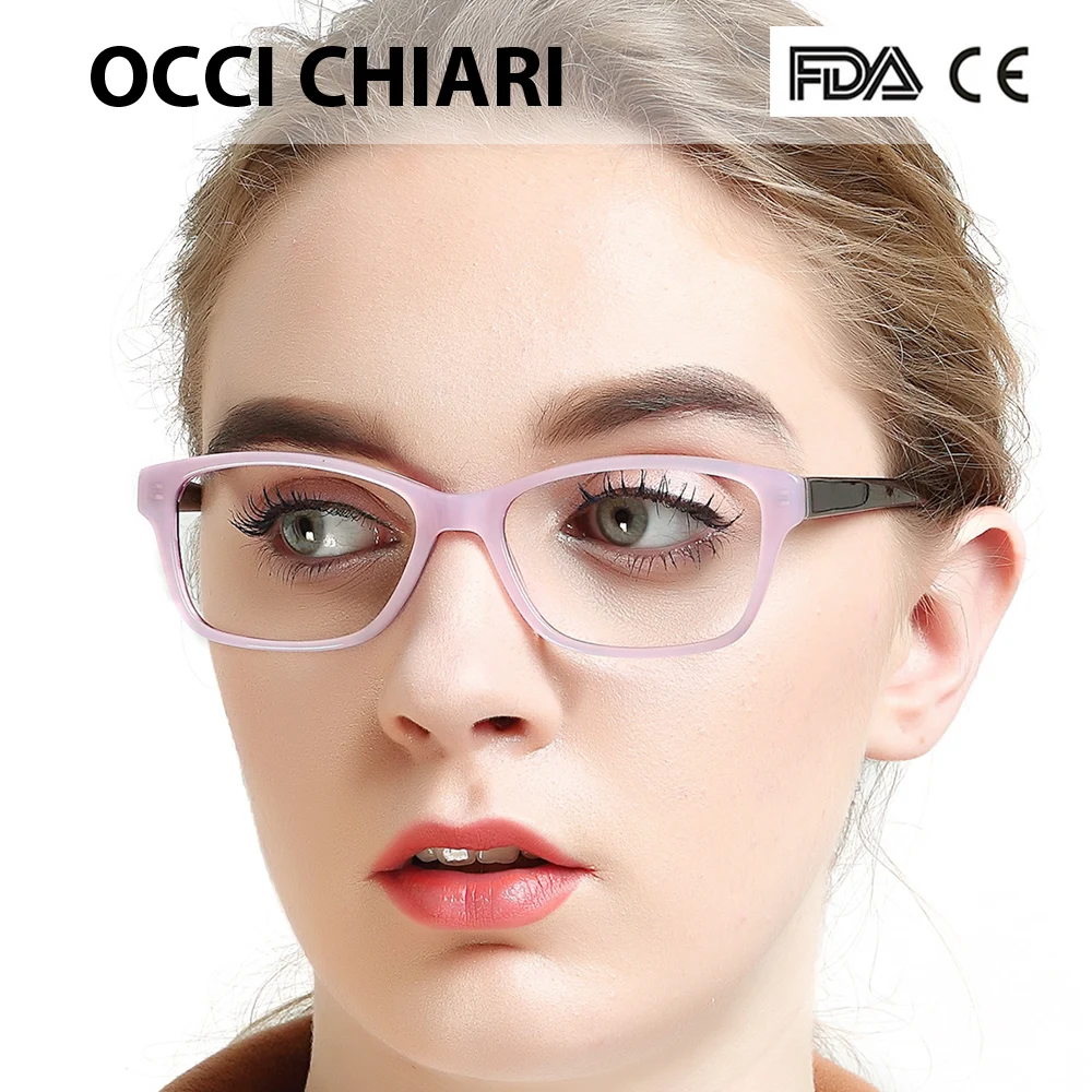 OCCI CHIARI, розовые очки, оправа, женские очки, линзы по рецепту, медицинские оптические очки для девушек, оправа, Oculos, люнетты очки, W-CASCI