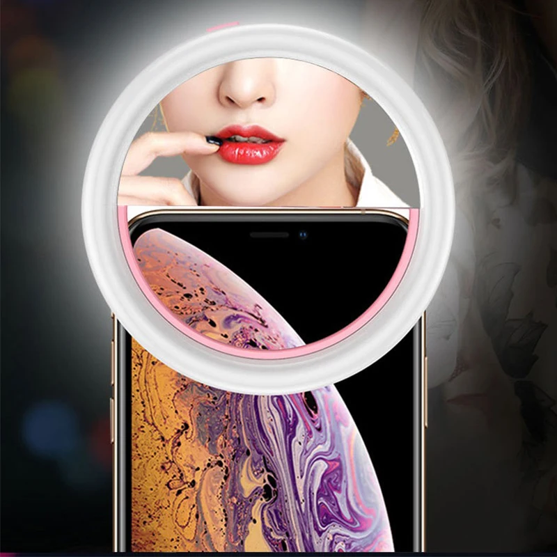 Зеркало для макияжа светодиодный свет мобильного телефона Artifact Pro Lady батарея светодиодный бисер фотография свет Красота Инструменты фото