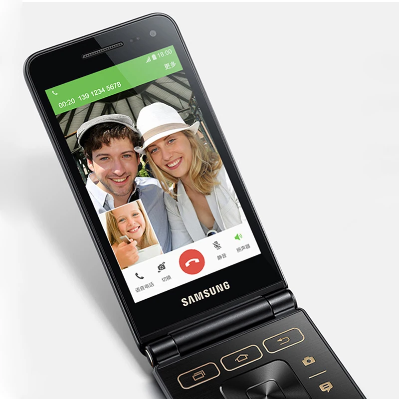 Открыл samsung Galaxy папка 2 G1650 2G RAM 16 ГБ Встроенная память оригинальный 4 ядра 8.0MP Dual sim