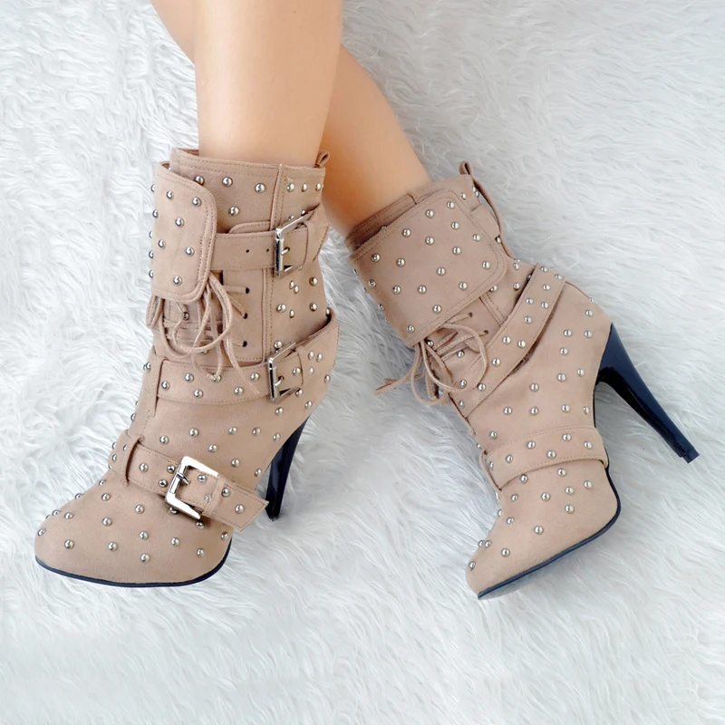 pointed toe high heel ankle boots