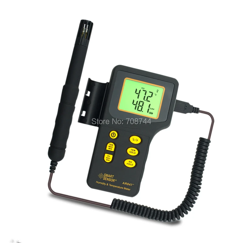 Digital Thermometer Thermo Hygrometer 2 in 1 K Type 1000 C Thermocouple Humidity Temperature Meter Gauge Sensor Humidity Monitor