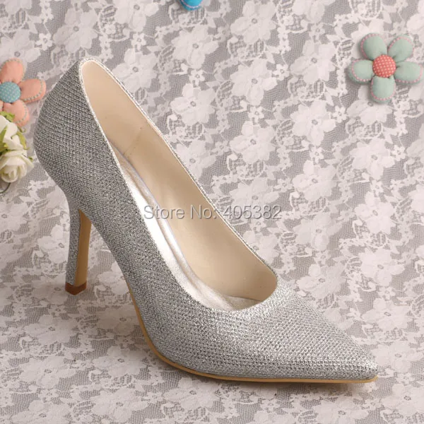 silver glitter heels for prom