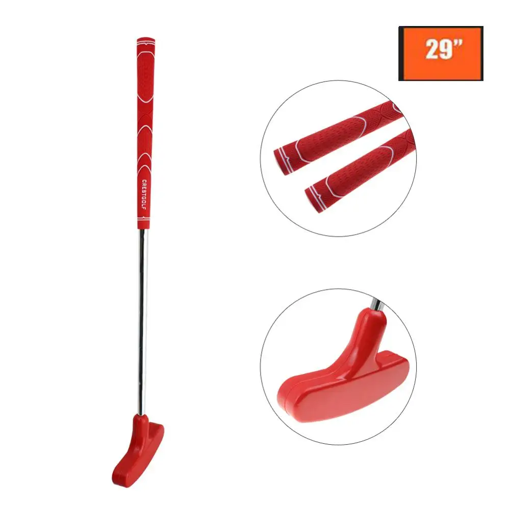 29 inches red Crest golf мужчины и женщины мини-Клюшки для гольфа сталь для гольф-клубов с резиновой головкой и стальным валом клюшки de golf - Цвет: 29 inches red