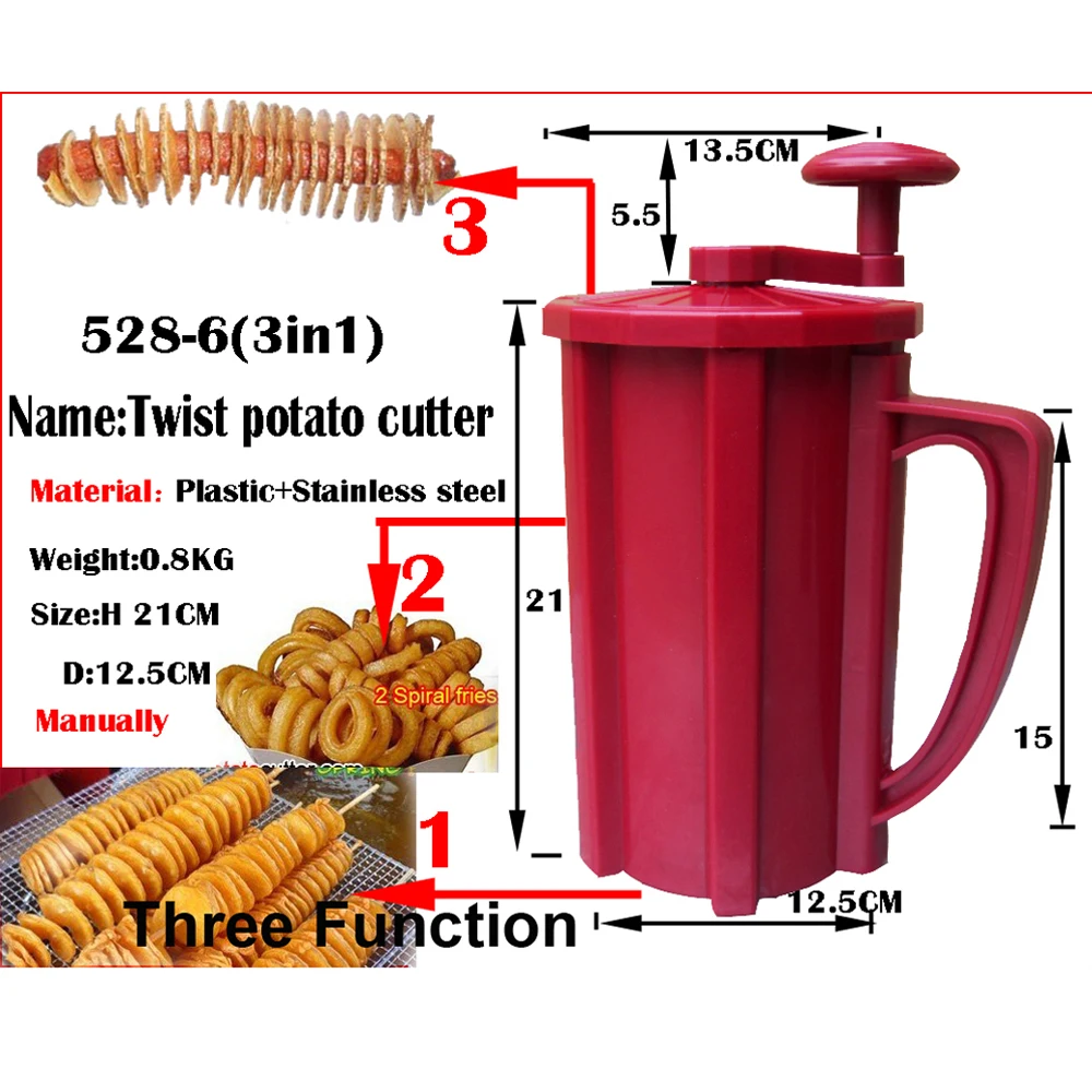 ITOP Twisted Potato Spiral Cutter,ABS Plastic Commercial Manual Tonardo