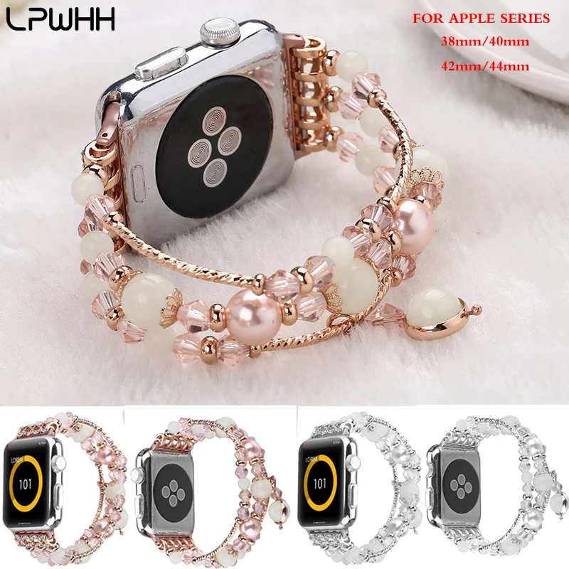 LPWHH браслет из агата для Apple Watch 4 3 2 1 ночник Iwatch Band 38 мм 42 аксессуары наручных лент
