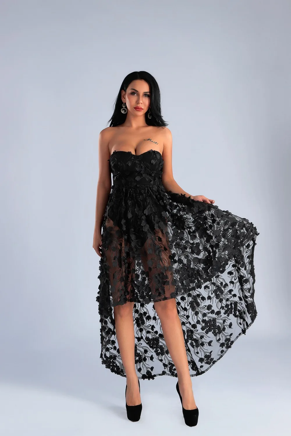 Новинка года для женщин модные черные блестками платье без бретелек Vestidos облегающее для вечеринки со знаменитостями повязки платья для