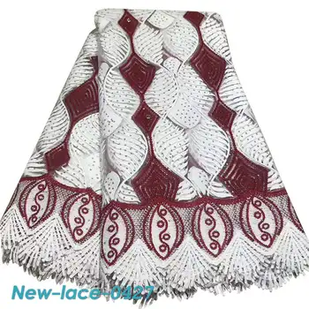 

2019 Heavy Beads New Design African Lace Fabric French Tulle Lace Fabric For Wedding Dress Nigerian French Lace Fabric M003