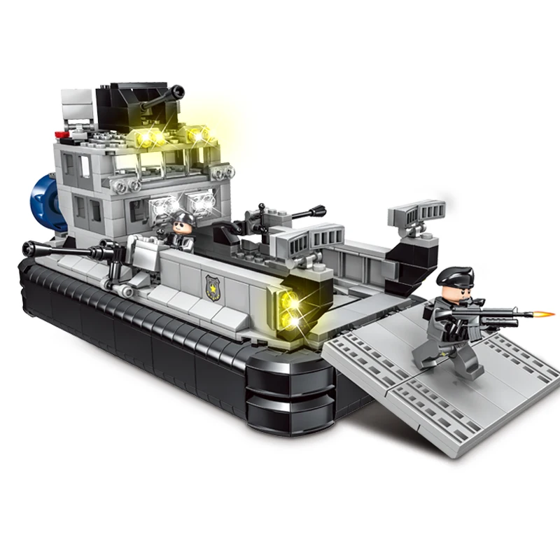 

ZB5518 City hunt reconnaissance vehicle chariot education worker building block model my world DIY children's gift toy 866PCS