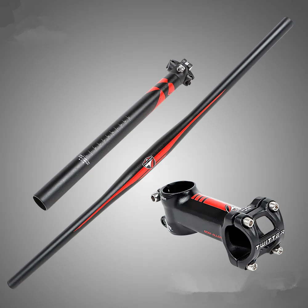 Ultra light aluminum MTB handlebar 680mm handle stem 90mm pairs of nails seatpost 350mm mountain