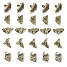 NEW 30 Pcs Decorative Jewelry Gift Box Wood Case Feet Leg Corner Protector19mm x11mm H15