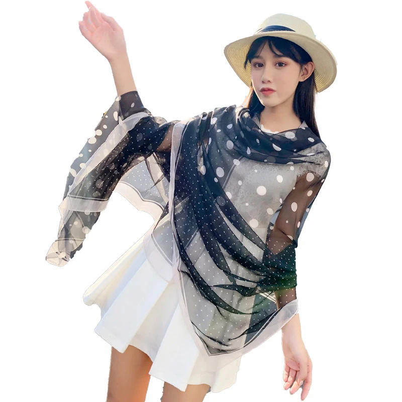 New fashion beach elegant Sun protection sunscreen long scarf light