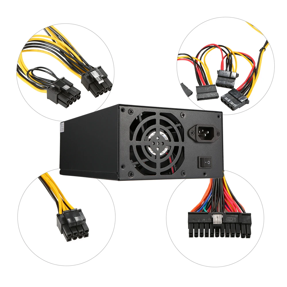 2000 Вт более 90% эффективность ATX12V V2.31 ETH монета Майнер источник питания активный PFC