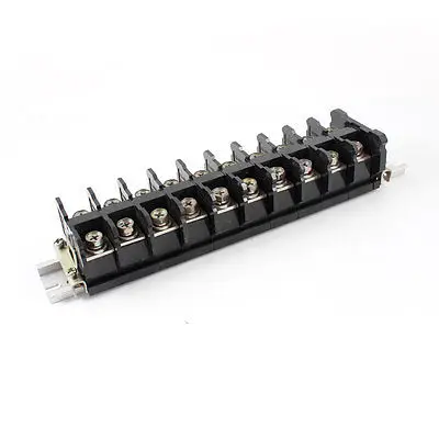 

600V 100A Dual Rows 10 Positions Screw Terminal Barrier Strip Block