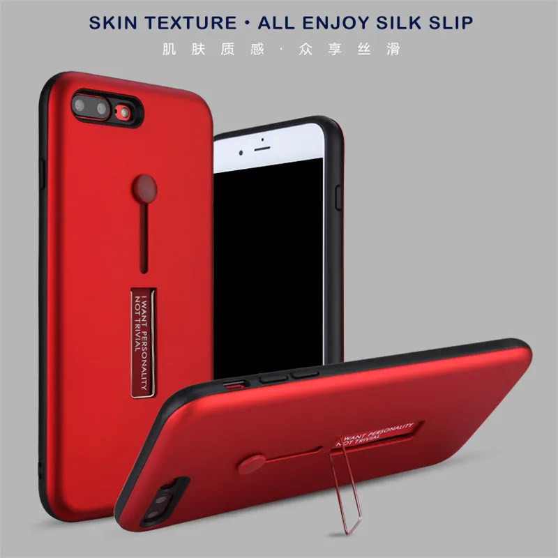 

KINGMAS Multi-function bracket phone case for iphone 6 6S 7 8 plus Fitted Case ring soft shell for iPhone X XS back cover