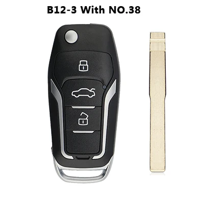5x B12-3 With 38 OkeyTech 5 шт. B12-4 дистанционный ключ серии B дистанционный ключ B12-3 для URG200/KD900/KD200 с автомобильным ключом № 38/90 для Ford Focus Modeo - Цвет: 5x B12-3 With 38