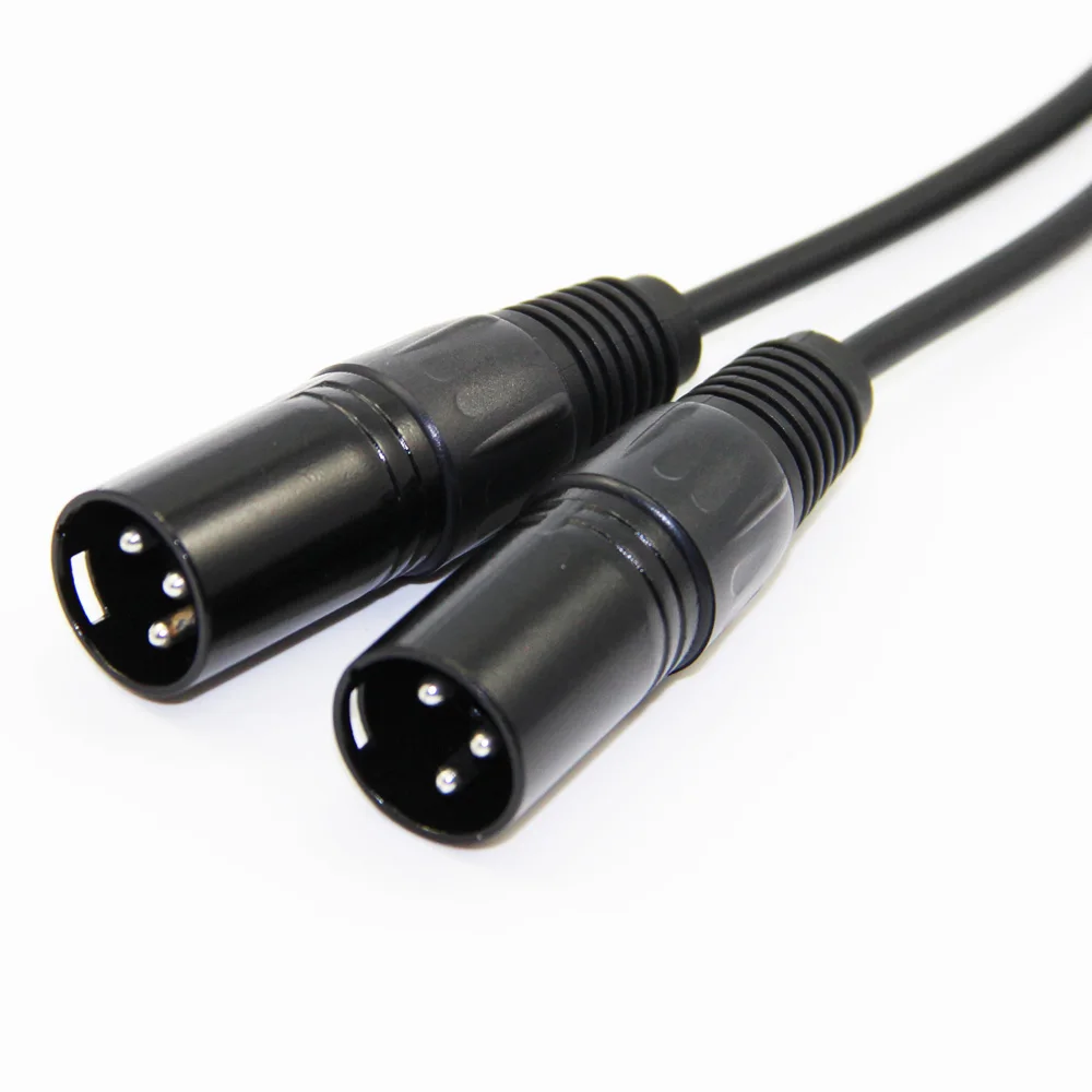 30 см 3Pin DMX XLR для женщин двойной сплиттер папа-папа Y кабель конвертер для сценического освещения