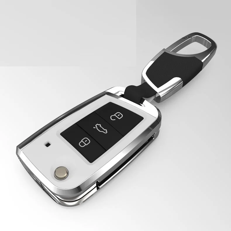 Чехол для ключей автомобиля с 3 кнопками для SEAT Leon Ibiza CUPTRA для Skoda Octavia Combi, чехол для ключей, держатель для Volkswagen Polo Golf 7 MK7