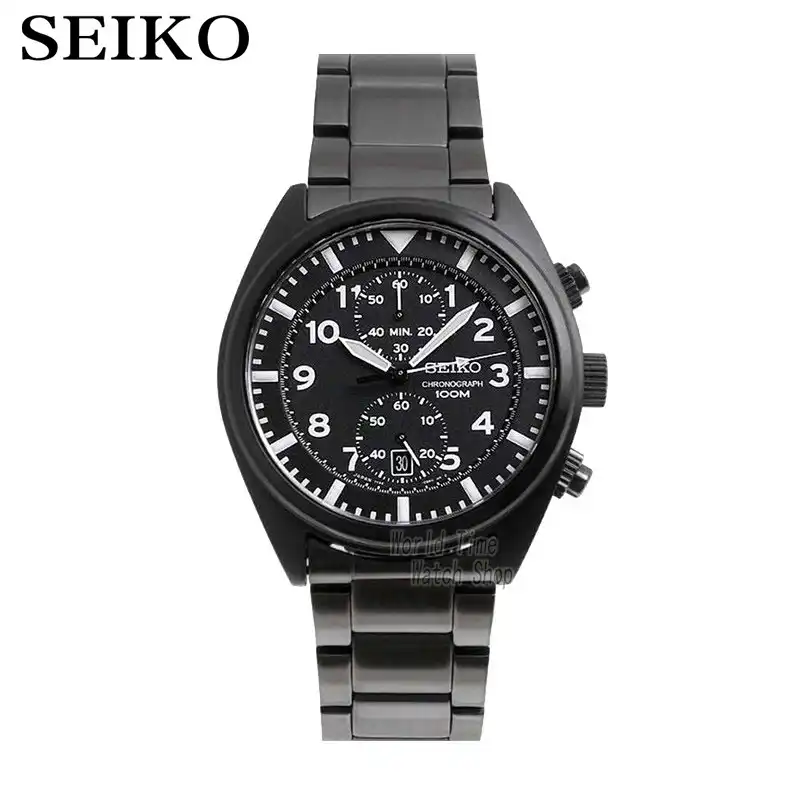 seiko watch men's solar chronograph