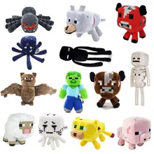 Minecraft Plush Toys 13 Styles Soft Stuffed Animal Doll Kids Game Cartoon Toy Brinquedos Children Gift Free Shipping