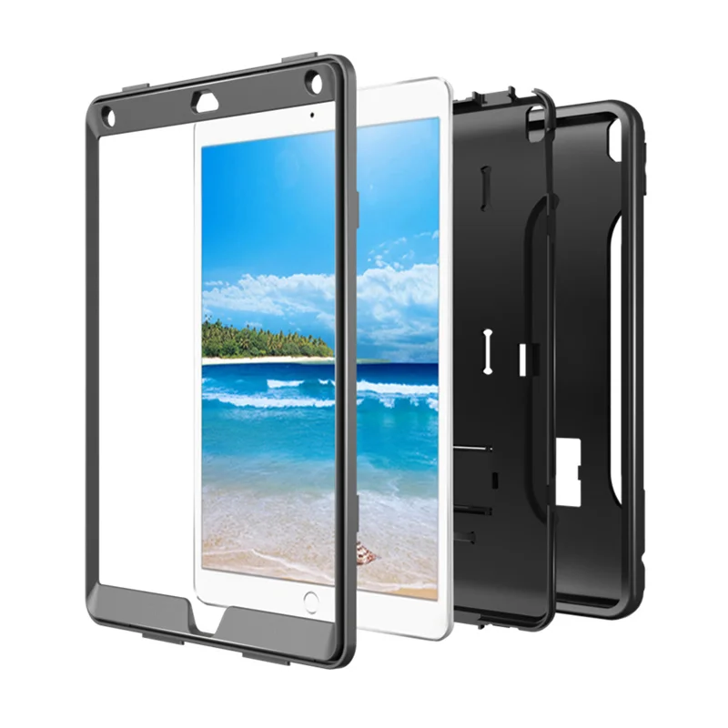 

For IPad 9.7 Inch 2018 2017 New Kickstand Shockproof Heavy Duty Tablet Protective Shell for I Pad Air 1 5 IPad5 360 Full Cover