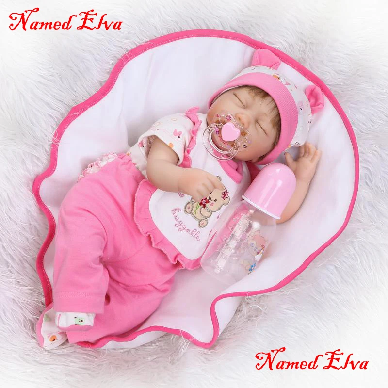 

18 Inch Silicone Reborn Babies Realistic Princess Girl Dolls Lifelike Reborn Kids Children Birthday Gift bebes reborn bonecas