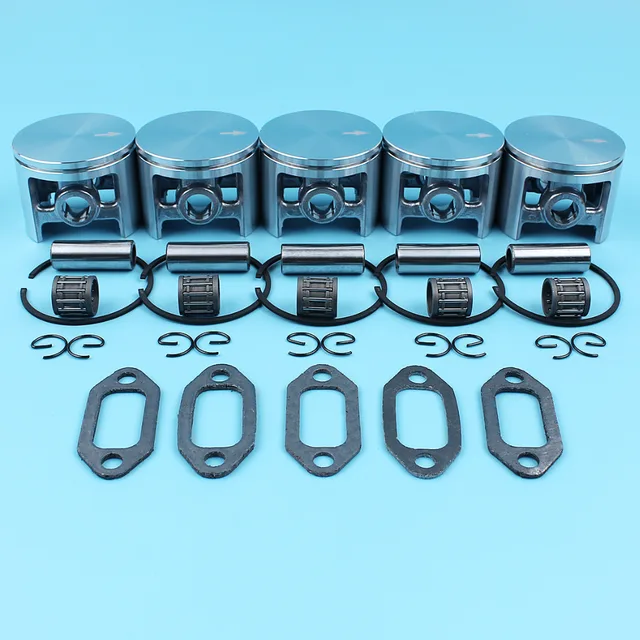 5 x (52mm) Piston Needle Bearing Muffler Gasket Kit For Husqvarna 272 272XP 272K Chainsaw