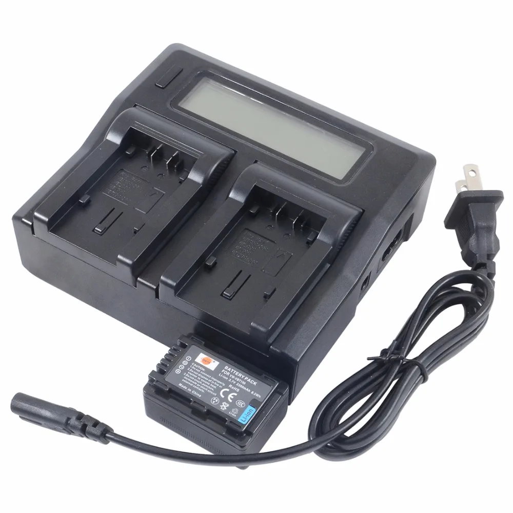 

DSTE Li-ion VW-VBT190 Battery with 1.5A Dual Charger for PANASONIC HC-W580GK HC-V160GK HC-V380GK Smart Digital Camera