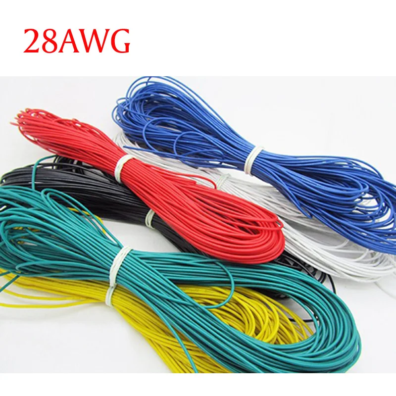 

28 AWG Silicone wire AWG28 Silicone Cable 28AWG SR Wires Conductor 19/0.08 28# high temperature tinned copper cable
