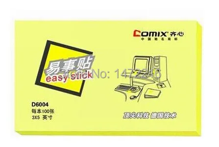 

Memo Pads Comix D6004 Notes Easy Stick 3x5 Inches(76x127mm) Color Random 100 Sheets Nw:74.4g Free Shipping