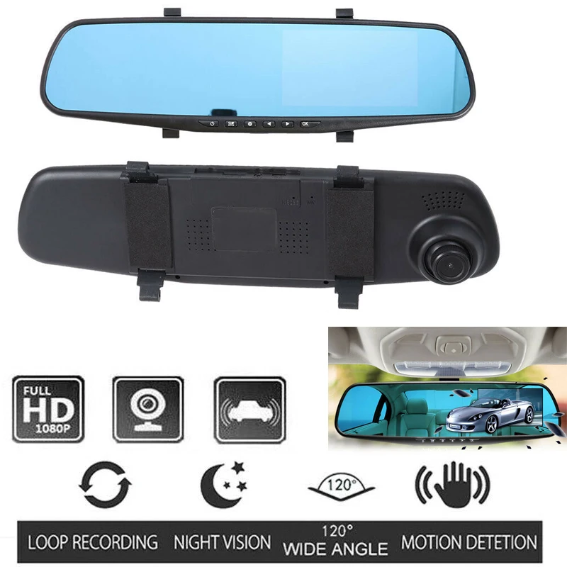 

Msanzeo Car DVR Camera Night Vision Car Dvr Mirror DVR Car Camera Video Registrator Auto Recorder Dash Cam FHD 1080P