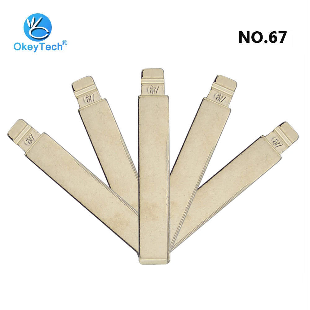 

OkeyTech 10pcs/lot for BMW for MG NO.67 KD Car Flip Folding Key Blade Auto Remote Control Metal Uncut Blank #67