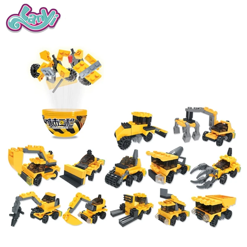 Lanyitoys Engineering cars 12 in 1 Legoing Model Building Blocks legoeds Toy Kit DIY assembled spell insert block Gift For Boys Lanyitoys Engineering cars 12 in 1 Legoing Model Building Blocks legoeds Toy Kit DIY assembled spell insert block Gift For Boys