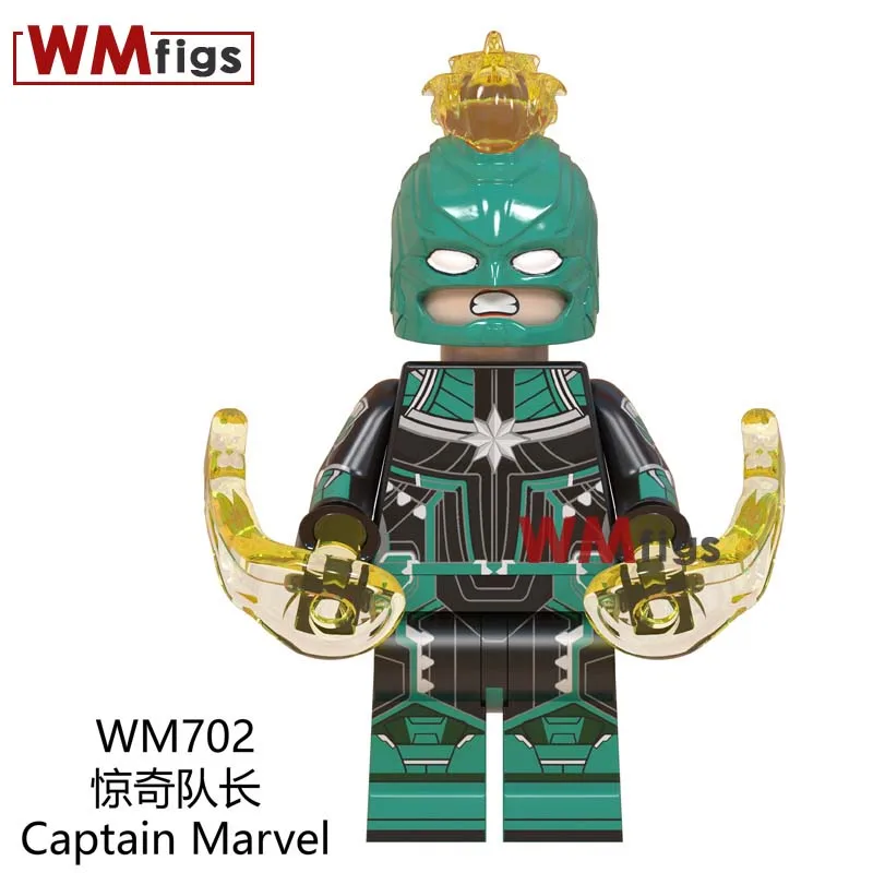 

single Marvel toys Avenger 4 Endgame Captain Marvel Iron Man superheroes Building Blocks zabawki children of
