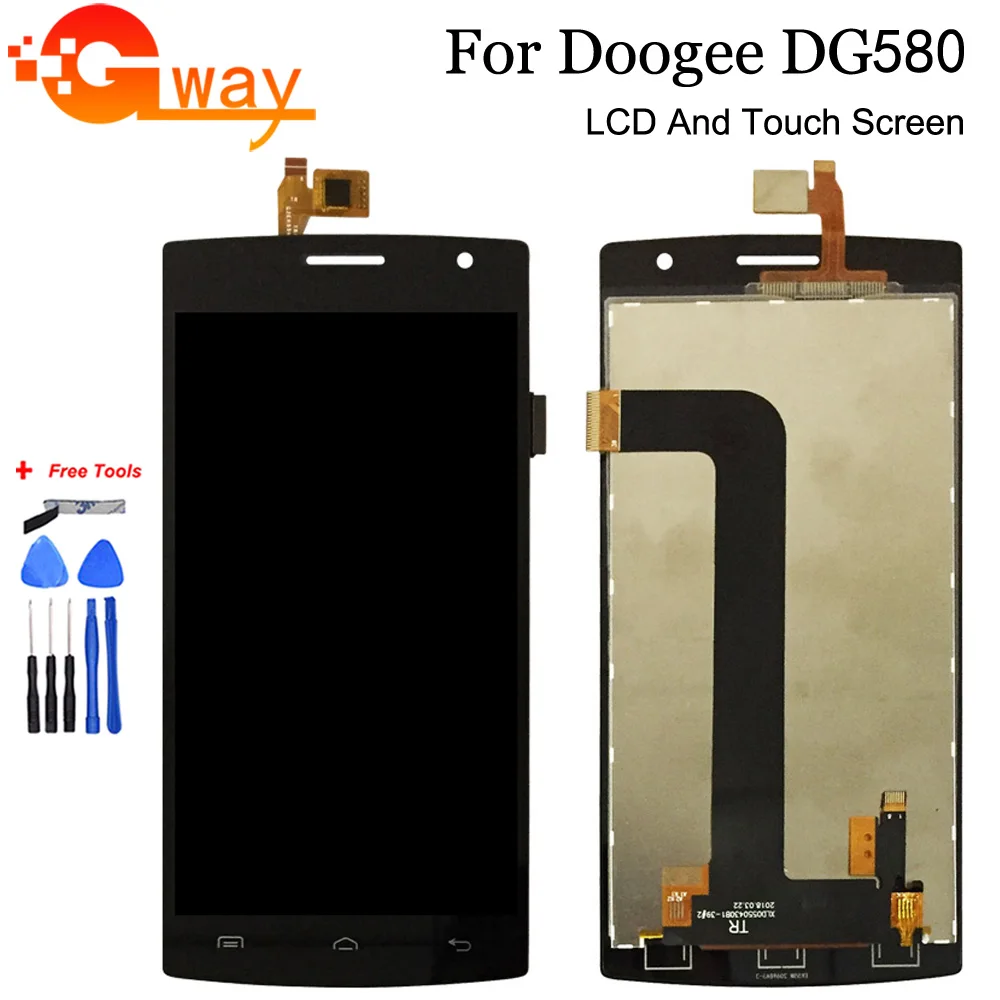 

LCD Display For DOOGEE DG580/Kessme DG580 LCD Screen With Touch Screen Digitizer Assembly+Tools