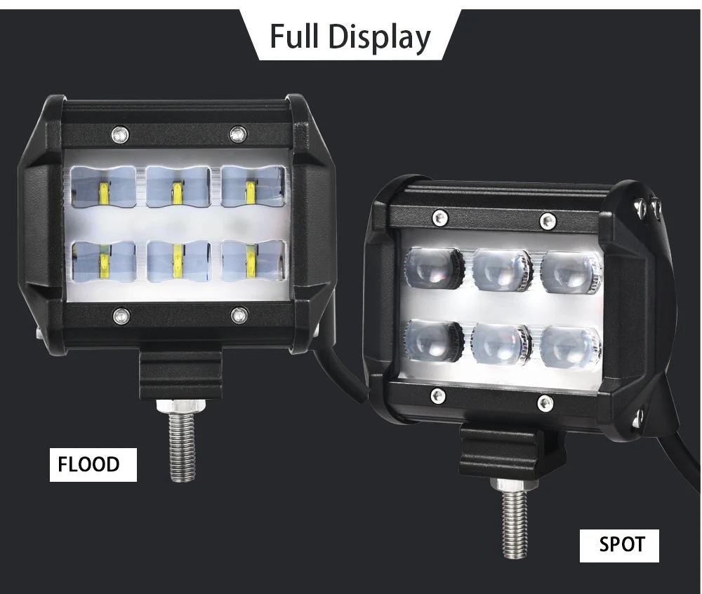 2 шт. светодиодный бар 9D светодиодный светильник 4 дюйма светодиодный рабочий светильник для вождения трактора внедорожника лодки автомобиля грузовика ATV SUV 4WD 4x4 12V 24V