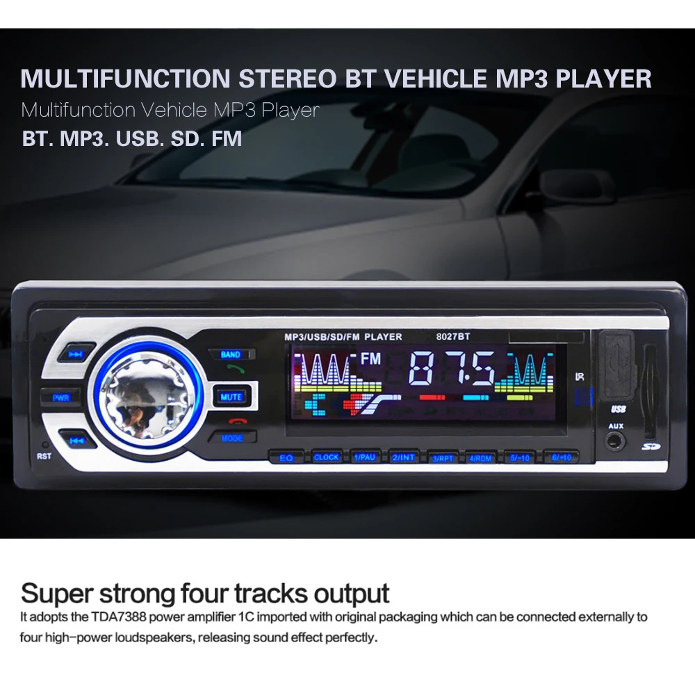 1 * Car MP3 Radio 1 * Remote controller(no battery) 1 * Power cable 1 * Installation fix metal 1 * User Manual Book