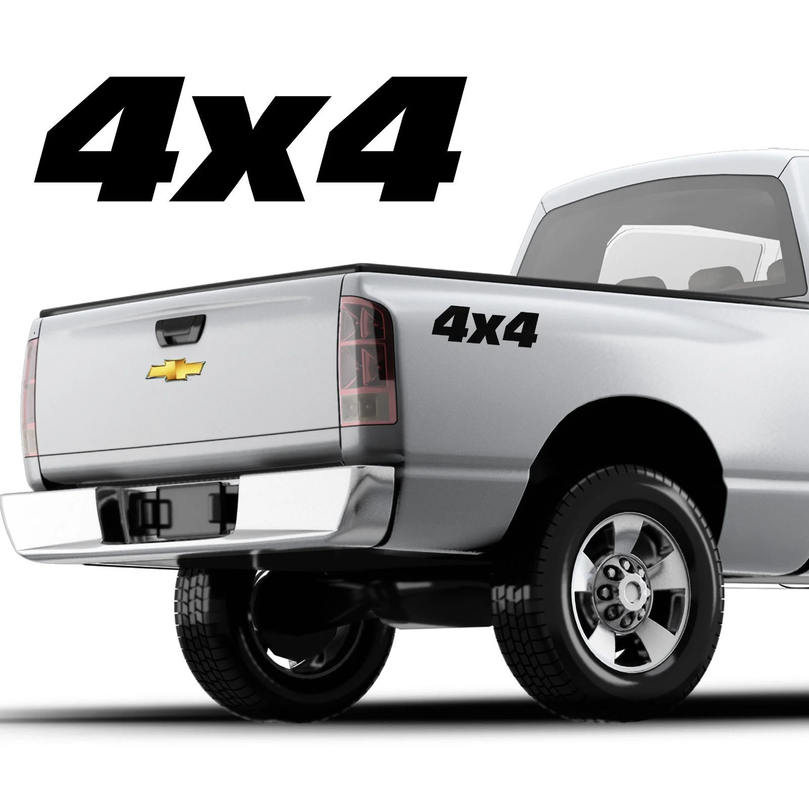 Для (2 шт.) 4x4 Набор наклеек на кровать грузовика для любой модели GMC Chevy Chevrolet |