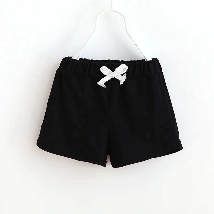 V-TREE шорты для девочек летние шорты для мальчиков хлопковые детские шорты детские пляжные шорты одежда для малышей одежда брюки - Цвет: black