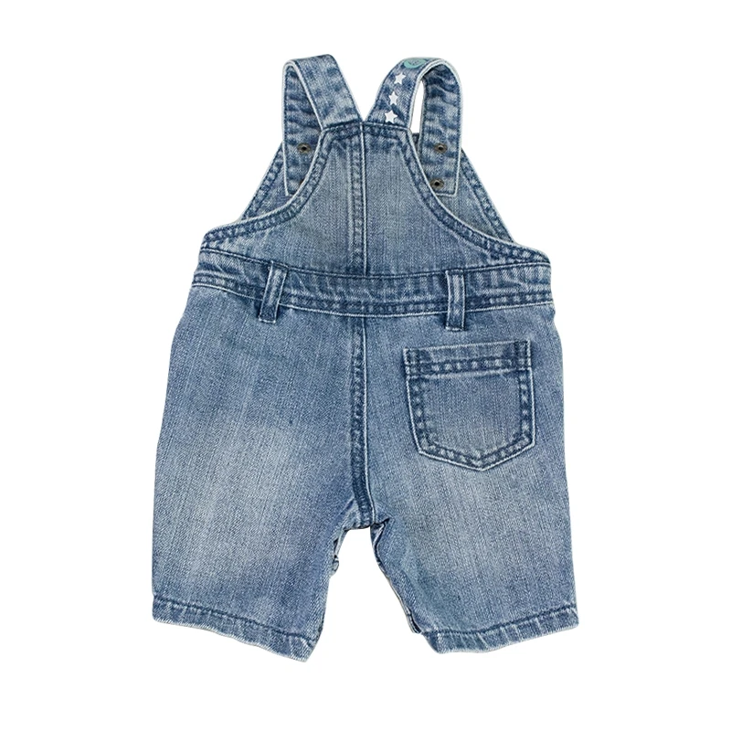 2 Baby Shorts Denim Jumpsuits Infant Toddler Kids Boys Girls Jeans Rompers