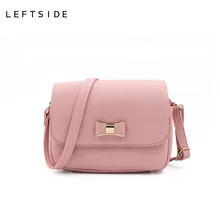 LEFTSIDE Women Bag Bow Handbag PU Leather Women’s Shoulder Crossbody Bags for Ladies clutch Small Handbags Purse Bags Bolsos